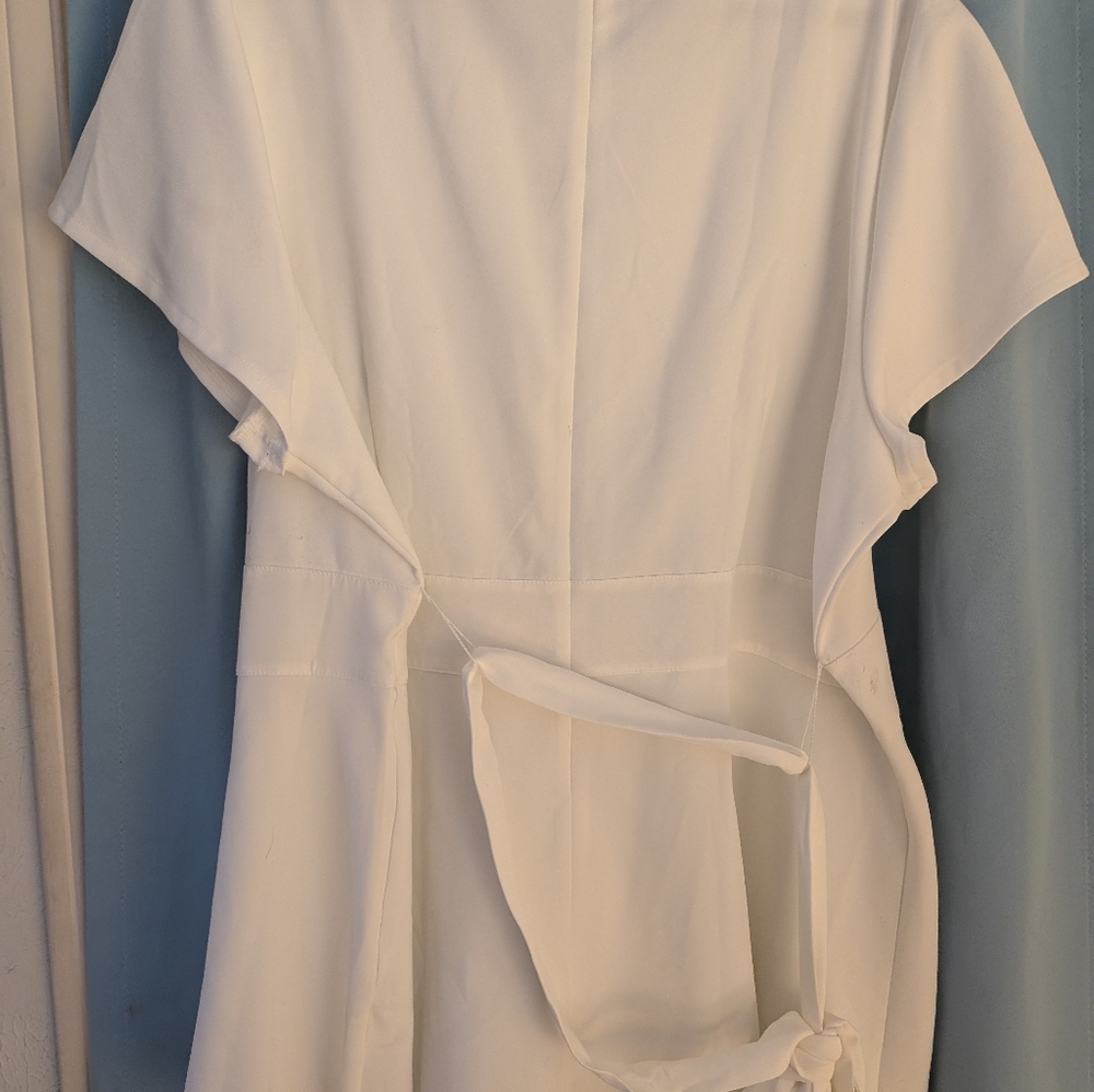 Lane Bryant White A-Line Flutter Top